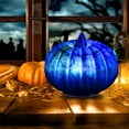 thumbnail image 4 of Starry Night Glass Pumpkins - Illuminated LED Fall Decor with Auto Timer - Sparkling Halloween & Thanksgiving Centerpiece for Bedroom, Mantel, or Entryway, 4 of 8