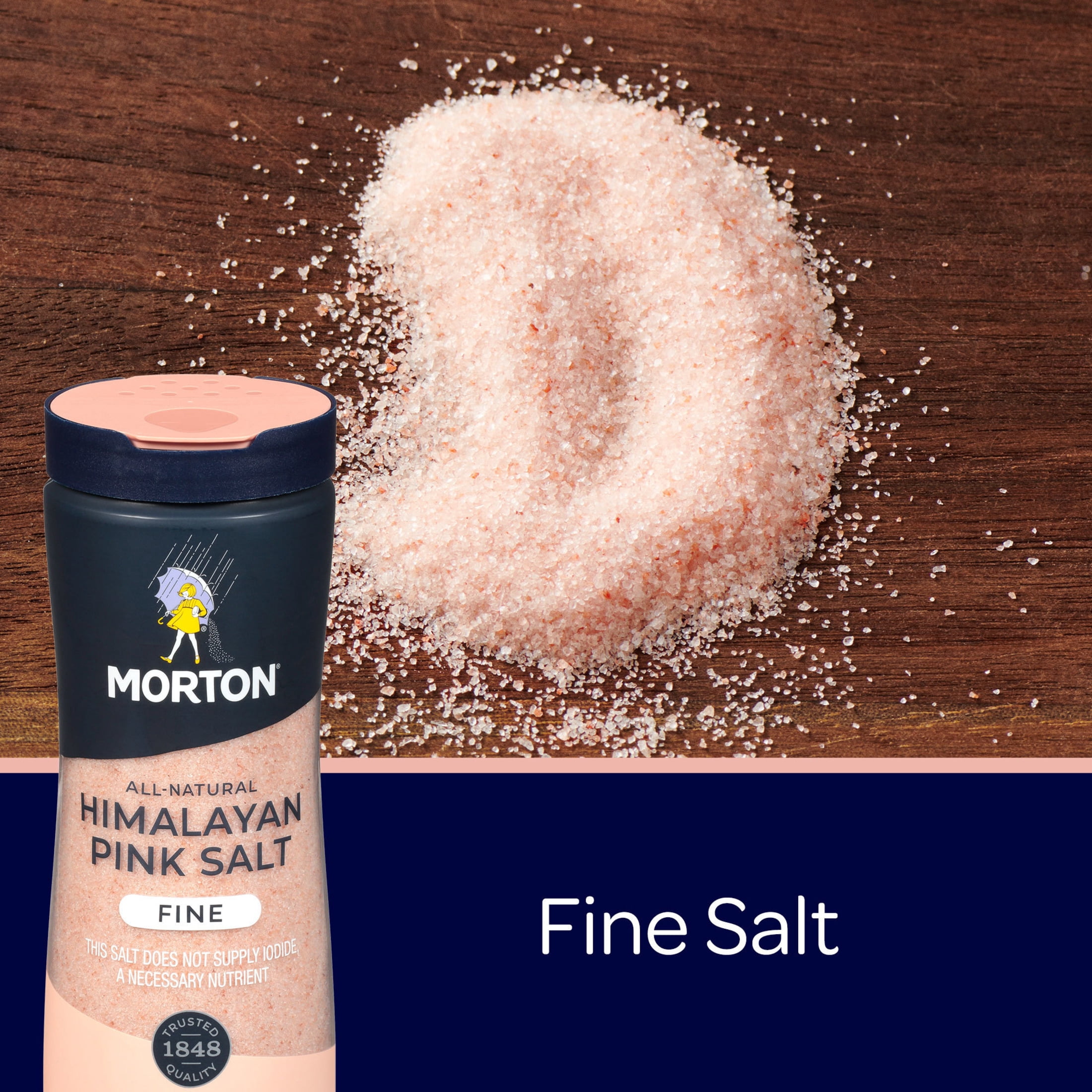 (4 pack) Morton All-Natural Fine Himalayan Pink Salt Shaker, 17.6 oz