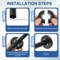 thumbnail image 5 of Wall Split Flange, 1 Pcs 70x30 mm - Cuttable ABS Round Escutcheon Plate Cover Buckle, Shower Arm Flange for 20/25/33mm(0.8/1.0/1.3 Inch) Water Pipe Faucet Decoration (Black), 5 of 7