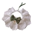 thumbnail image 1 of Collar de gato de encaje, suministros de cuello dulce, gatito se viste a la bufanda de mascotas ajustable con lindo arco para gatos mascota para, 1 of 9