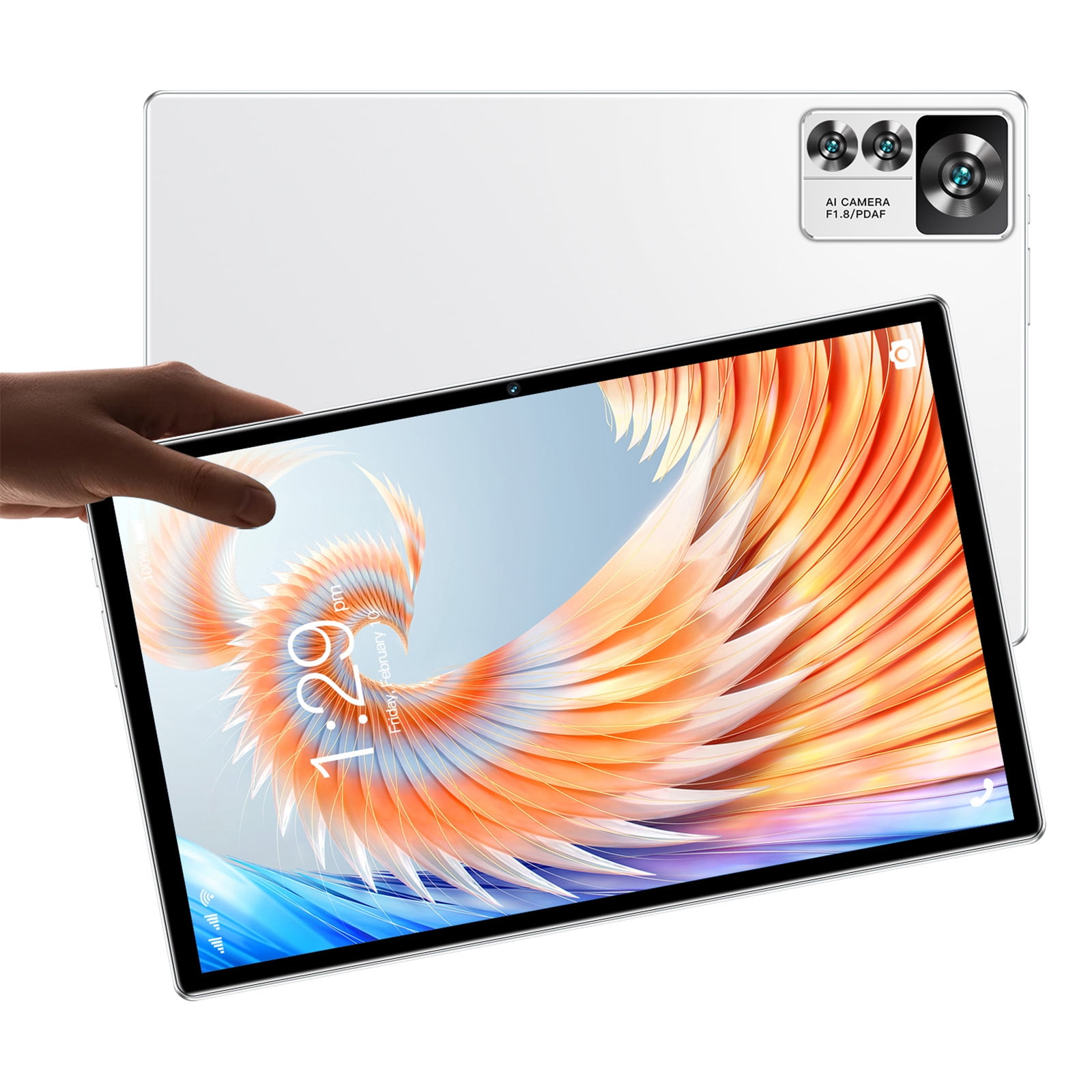 Tablets for Adults, Hwkond High-end Android 12 Tablet 10.1” Tablet, 4GB RAM + 64GB ROM, Resolution 1280x1080, 5+13MP, Processor:ARM + DSP, Bluetooth, WIFI, SIM, 8000 mAh,White