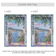 thumbnail image 4 of Yayeee Garden Flag 12" x 18" Double Sided Outdoor Yard Lawn Holiday Decorations, Blue Floral Window, 4 of 6