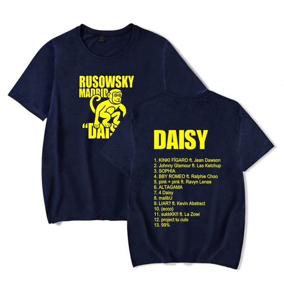Rusowsky merch album Daisy  tshirt crewneck short sleeve tshirt men/women fashion   tops