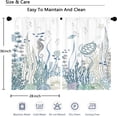thumbnail image 6 of Nautical Ocean Kitchen Curtains, Sea Coastal Turtle Coral Seashell Starfish Short Small Cafe Window Curtain Over Sink Bathroom Dining Room Decor Rod Pocket Window Drapes 2 Panels 36"x28", 6 of 6