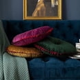 thumbnail image 5 of Nvzi Velvet Soft Round Chair Pads Cute Gradient Pom Pom Indoor Dining Chairs Cushion (Dark Green, Diameter 16), 5 of 5
