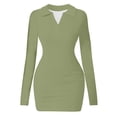 thumbnail image 1 of RKSTN Robes pour Femmes Mode Imprimé Arbre de Noël Manches Longues Col Rond Robe Tempérament Swing Robes pour Femmes, 1 of 2