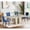 Faux Mars Table + Blue Chairs, variant on 5 Pieces Extendable Dining Table Set for 4, 63"-79" Faux Mars Kitchen Table Set with 4 Blue Chairs, Faux Marble Expandable Dining Room Tables Set for 4,Modern Dinner Tables Set for 4