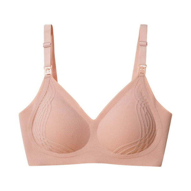 Brasier Tela de Mantequilla Sujetador Cómodo sin Aros para Mujer, sin Costuras, Suave, de Uso Diario, con Cierre de Triple Gancho. Mediana