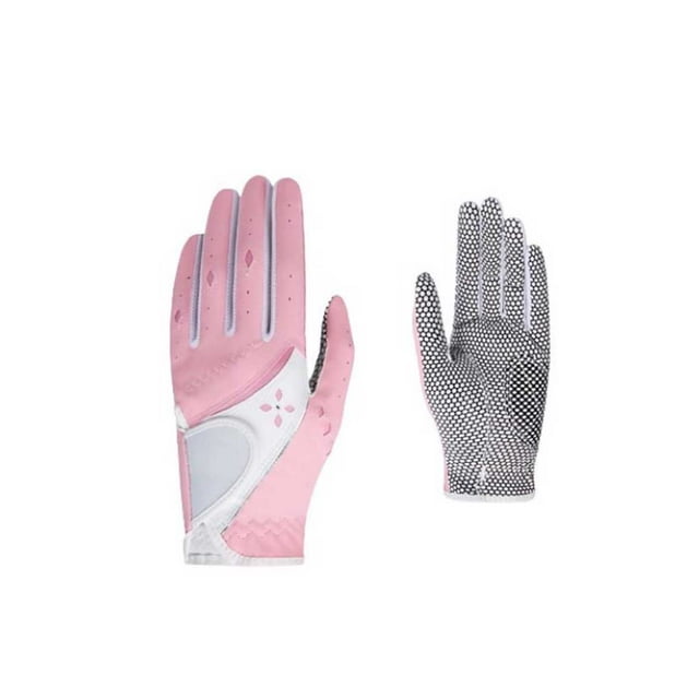 Guantes de golf Yuarrent mujer cuero antideslizantes transpirables rosa talla 20 OD029131-04