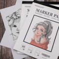 thumbnail image 3 of Carnet de Croquis Papier Marqueur, Bloc de Marqueur d'Art Anti-Saignement, (8.27 X 11.69) Pouces, Blanc, 40 Feuilles, 3 of 4