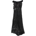 thumbnail image 2 of Tadashi Shoji Vestido de lentejuelas para mujer, negro, mediano, 2 of 2