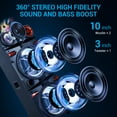 thumbnail image 3 of Curuk Dual 10" Bluetooth Party PA Speaker Sound System Karaoke LED Mic Remote Stereo 4500W Subwoofer, 3 of 9