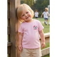 thumbnail image 4 of Cenuakty Baby Girl T Shirts Short Sleeve Round Neck Soccer Letter Print Loose Tops Toddler T-Shirts, 4 of 9