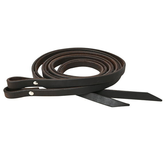 Hilason Western Horse Genuine Leather Western Split Reins Dark Brown 5/8" X 7'
