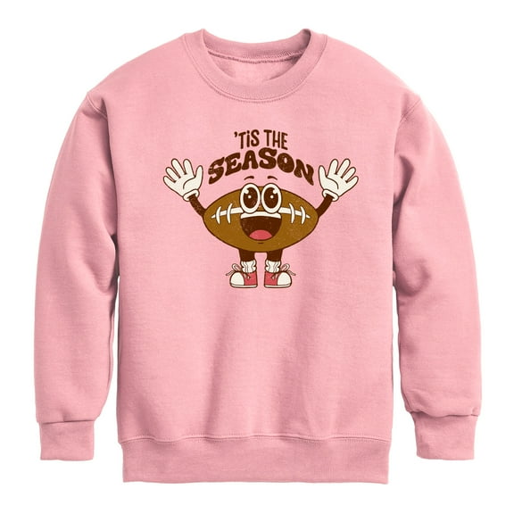 Instant Message - Tis The Season Football - Toddler & Youth Crewneck Fleece Sweatshirt