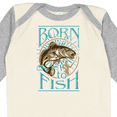thumbnail image 4 of Inktastic Born to Fish Boys or Girls Long Sleeve Baby Bodysuit, 4 of 5