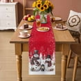 thumbnail image 2 of Red Christmas Table Runner 70 Inches Long Farmhouse Dress Scarves, Snowman Snowflake Winter Birds Dining Tablerunner for Coffee Table/Kitchen Island/Party Décor, 13" x 70", 2 of 8