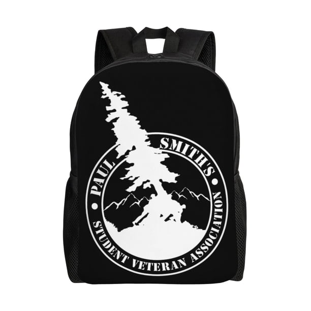 Mochila para portátil con el logotipo de Paul Smiths College of Arts and Science, bolso de viaje informal para la universidad, mochila negra para el trabajo y los negocios, regalo para hombres y