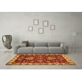 thumbnail image 3 of Ahgly Company Indoor Rectangle Abstract Orange Modern Area Rugs, 8' x 10', 3 of 4