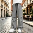 thumbnail image 2 of YIWULA Girls Boys Sweatpants Athletic Sports Elastic Waist Pants Solid Comfy Fall Winter Pants Unisex Kids Sweat Pants(Light Gray,170), 2 of 6