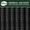 thumbnail image 2 of TECEUM Rope &acirc;?? 90 Feet x 3/8 Inch (10mm) &acirc;?? Black &acirc;?? Strong All-Purpose Utilit, 2 of 9