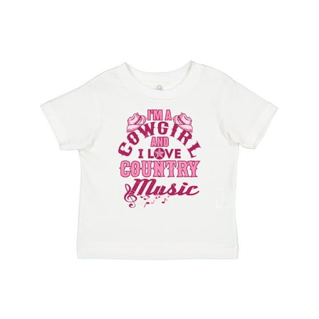 

Inktastic I Love Country Music Cowgirl Gift Toddler Toddler Girl T-Shirt
