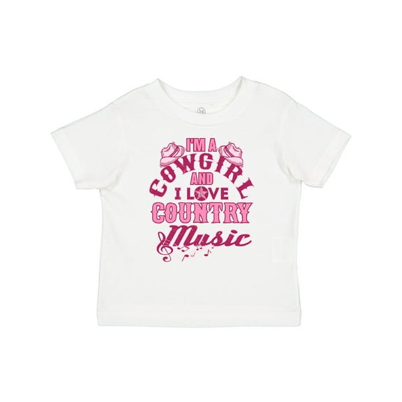 Inktastic I Love Country Music Cowgirl Girls Toddler T-Shirt