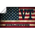 thumbnail image 2 of Burlington VT Vermont Chittenden County Vintage US Flag Decal Bumper Sticker 3M Vinyl 3" x 5", 2 of 3