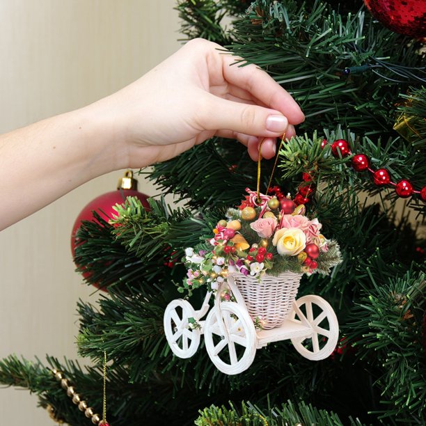 Adorno Colgante De Flores Para Coche, Ideal Para El Retrovisor. Perfecto Como Colgante Festivo Para Mochila O Regalo De Navidad.