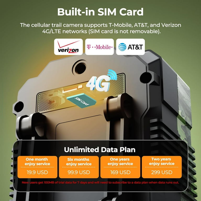 CAMPARK 4G LTE 24MP 1080P Game Camera with Night Vision