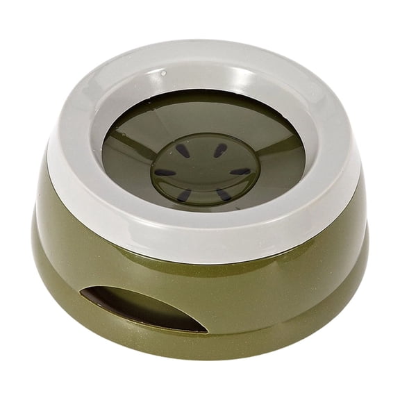 Spill Proof Pet Water Bowl, No Spill Slow Feeder Water Bowl for Dogs & Cats, Vehicle Car Travel Water Bowl with Floating Disk Design, Keeps Floors Dry & Paws Clean Green