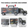 thumbnail image 2 of Dinosaurs Transporter Truck with 6 Simulation Dinosaurs Animal Figures Carrier Truck Toy for Boys Girls Toy, 2 of 4
