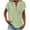 01# Green, variant on Short Sleeve V-Neck Shirt | Women's Casual V Neck Button up Top T Shirt with Pockets, summer tops for women (01# Sage Green, L)