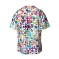 thumbnail image 2 of Wukai Colorful Watercolor Dots Men's Casual Short-Sleeve Button Down Shirt - Lightweight Summer Dress Shirt for Daily Wear-Small, 2 of 7