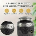 thumbnail image 4 of Ample Crimination URN Without Engraving | Large 10.5" Elegant Memorial Urn for Ashes with Meena Floral Design & Engraving Option ACU180, 4 of 9