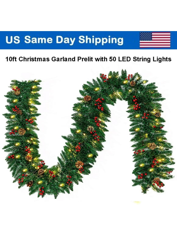 Prelit Christmas Garlands in Christmas Garlands