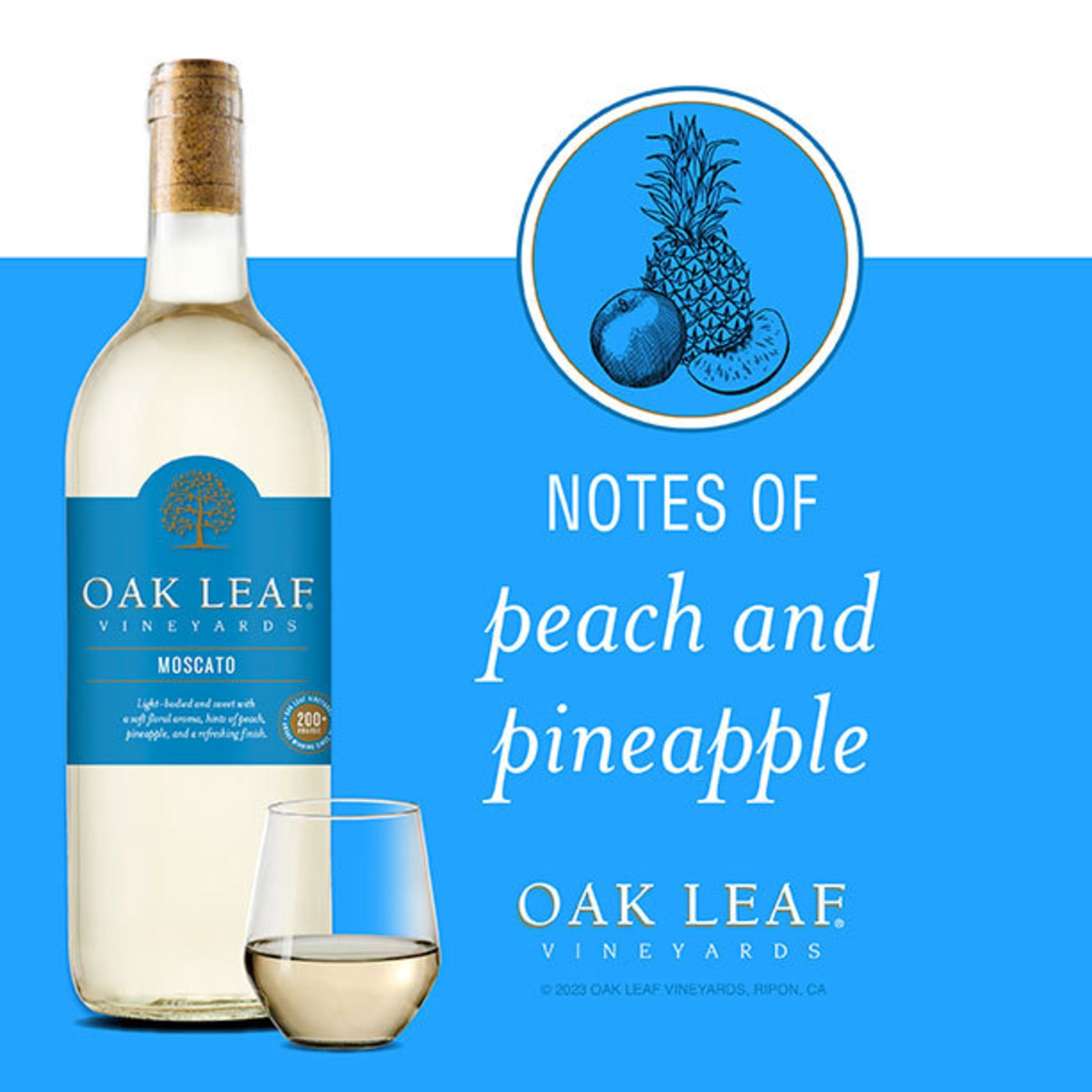 Oak Leaf Vineyards Moscato, White Wine, 750ml