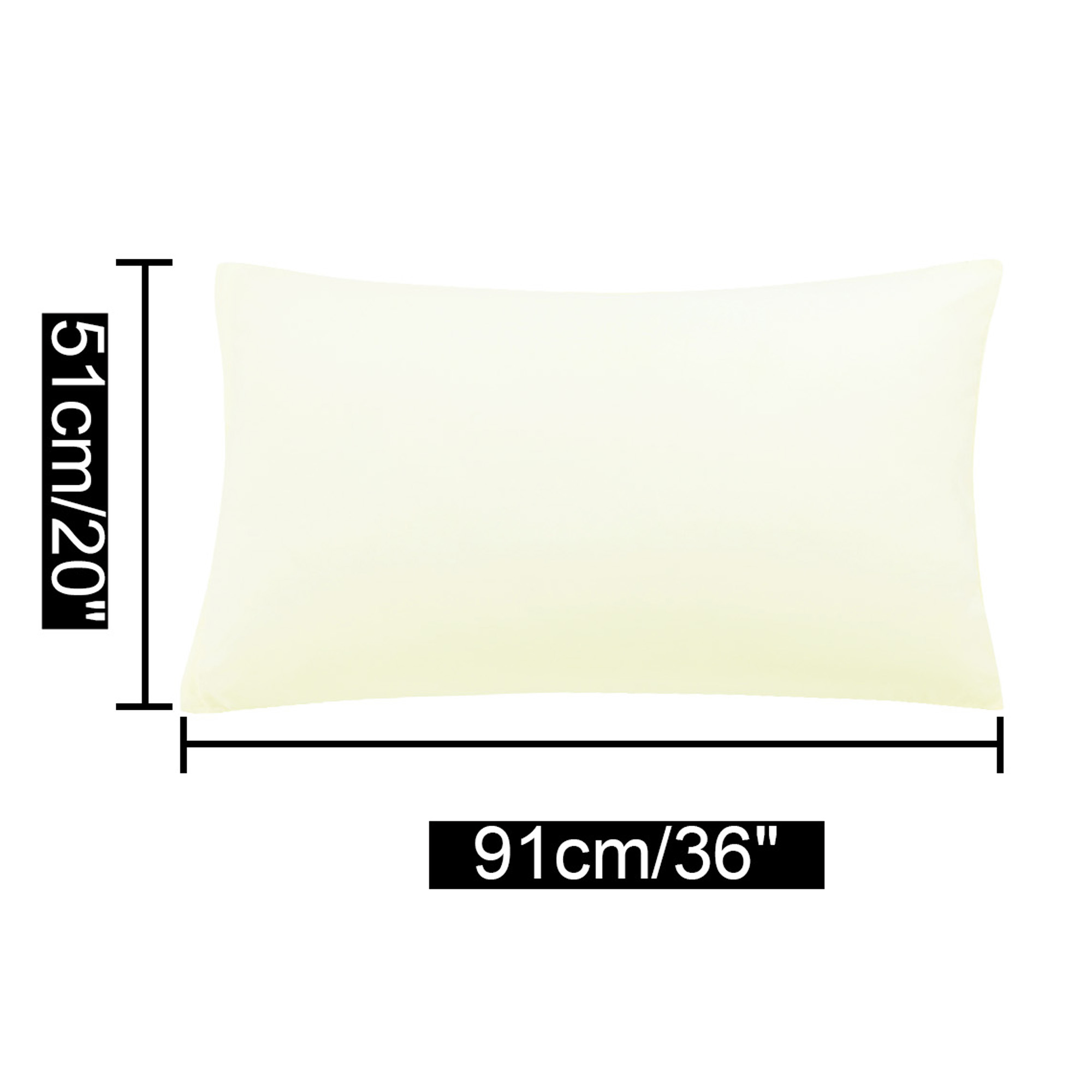 Unique Bargains 2-Pack 1800D Microfiber Solid Pillowcases Beige King