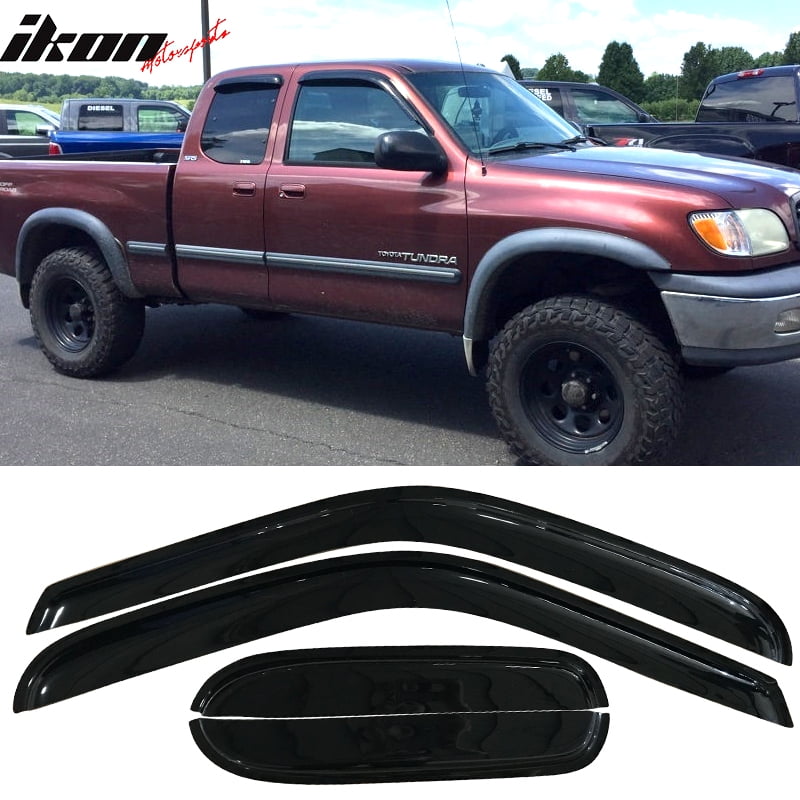 Compatible with 00-06 Toyota Tundra Extended Cab Acrylic Window Visors
