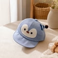 thumbnail image 5 of Baby Boys Girls Baseball Cap Windproof Sun Hat Infant Toddler Duckbill Cap Soft Brim Cartoon Penguin Pattern Casual Outdoor Hat, 5 of 6
