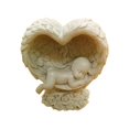 thumbnail image 1 of Baby Lying In Heart Wings Statue, 1 of 1