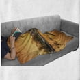thumbnail image 6 of United States Soft Flannel Fleece Blanket, Washington DC American Capital City White House Above the Lake Landscape, Cozy Plush for Indoor and Outdoor Use, 70" x 90", Apricot Ginger, by Ambesonne, 6 of 6