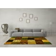 thumbnail image 3 of Ahgly Company Indoor Square Abstract Yellow Modern Area Rugs, 3' Square, 3 of 4