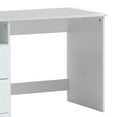 thumbnail image 4 of Benjara Wooden Table Desk with 2 Drawers and 1 Open Compartment, White, 4 of 5