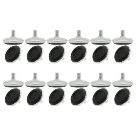 M6 x 10 x 30mm Leveling Feet Adjustable Leveler Cover for House Chair Leg 24pcs
