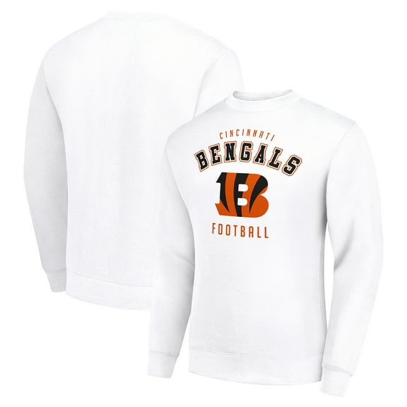 Men's Starter White Cincinnati Bengals Team Logo Pullover Sweatshirt