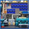 thumbnail image 7 of 24 Pcs Storage Bins Parts Racks, Wall Mounted Tool Storage Bins, Plastic Stackable Garage Storage Bin Organizer for Screws Bolts Nuts Nails Beads Small Hardware Parts Storage Men Gift Tools, 7 of 7