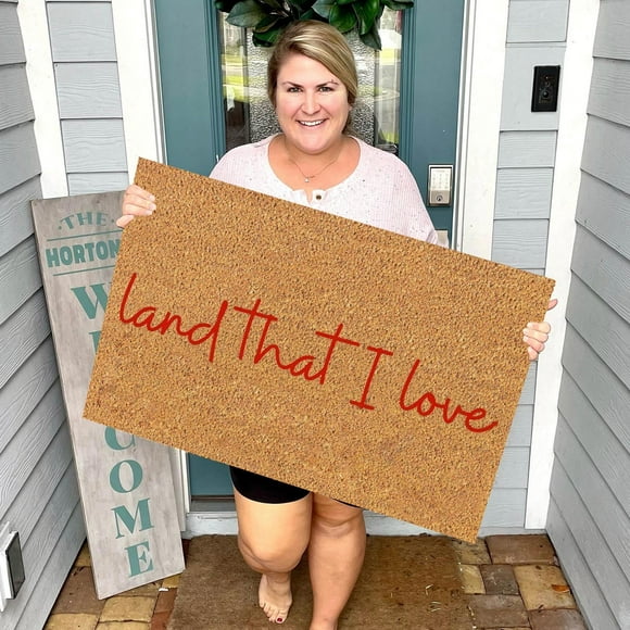 Clearance Items!TAKTUK Room Decor,Carpet,Land That I Love Door Mat 4th Of July Decor Patriotic Front Porch Fourth Of July Welcome Mat Custom Gift Independence Day Doormat,Indoor Door Mat,Yellow