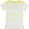 thumbnail image 2 of Gorilla Buffet Womens Yellow Stripes Basic T-Shirt, White, Large, 2 of 2