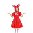 thumbnail image 4 of Rabbit Costume Dress with Headwear Bowknot for Girls Animal Cosplay Outfits, 4 of 5